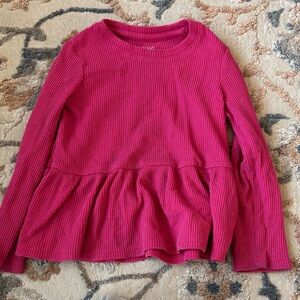Jumping Beans Fuchsia Long Sleeve Peplum Top